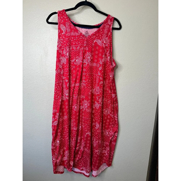 Sweet Treasure Women's Red Sleeveless Dress, sleeveless dress, red dress, midi - Picture 1 of 5